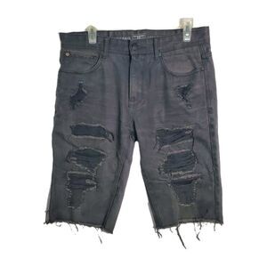 Jordan Craig Legacy Edition Short Men 32 Black Denim Distressed Ripped Pants